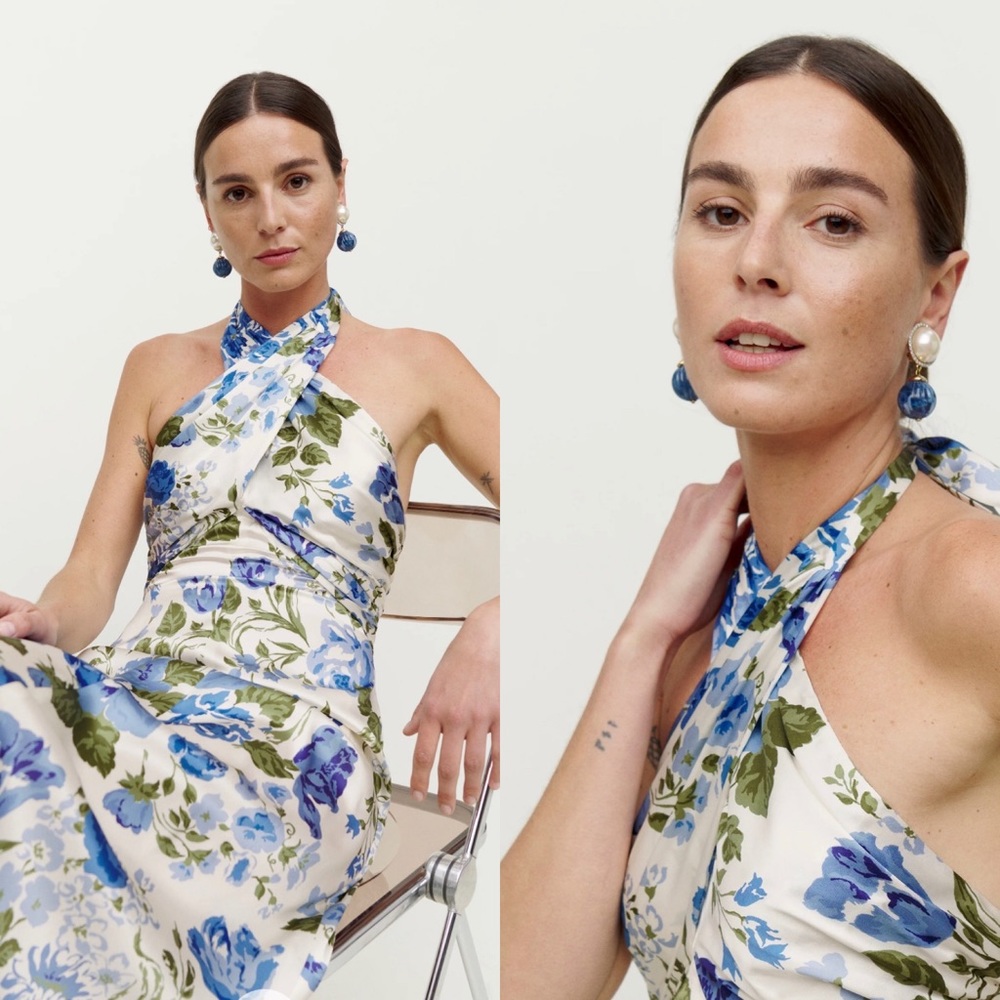 NWT Reformation Veria Silk Dress in Lucca | Size 8